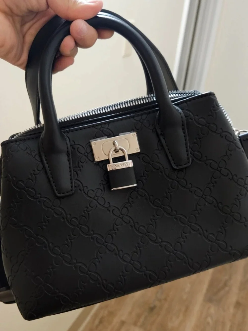 Nine West Women's Black Structured Satchel